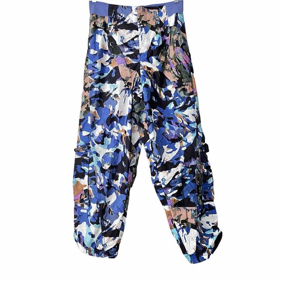 Free People Movement Cargo Pants L Purple Multi Mesmerize Me Cargo - Picture 2 of 12